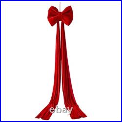 Red Velvet Giant Bows for Christmas Perfect for Tree, Window, Wall Decor