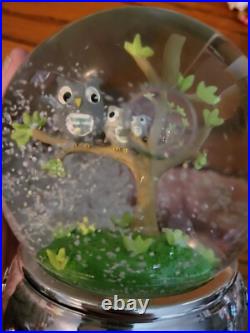 Reed & Barton Hazelnut Hollow Owl Musical Waterglobe