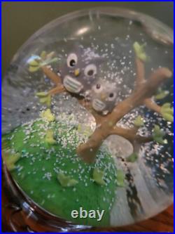 Reed & Barton Hazelnut Hollow Owl Musical Waterglobe
