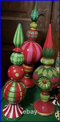 Regency Finial Topiary set Of 3 Christmas