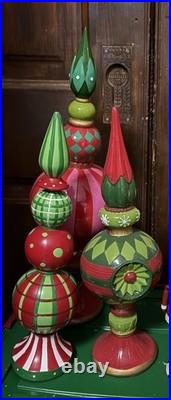 Regency Finial Topiary set Of 3 Christmas