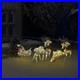 Reindeer_And_Sleigh_Christmas_Decoration_Set_of_4_Gold_Mesh_Metal_01_cuj