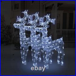 Reindeer Christmas Decorations 3 pcs 23.6x6.3x39.4 Acrylic