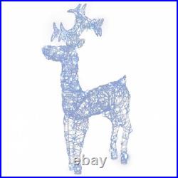 Reindeer Christmas Decorations 3 pcs 23.6x6.3x39.4 Acrylic