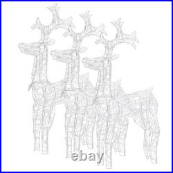 Reindeer Christmas Decorations 3 pcs 23.6x6.3x39.4 Acrylic