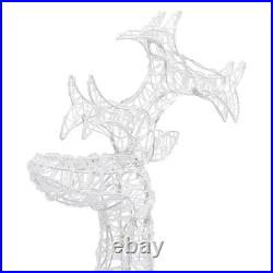 Reindeer Christmas Decorations 3 pcs 23.6x6.3x39.4 Acrylic
