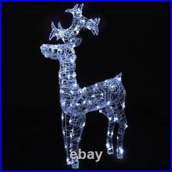 Reindeer Christmas Decorations 3 pcs 23.6x6.3x39.4 Acrylic