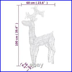Reindeer Christmas Decorations 3 pcs 23.6x6.3x39.4 Acrylic
