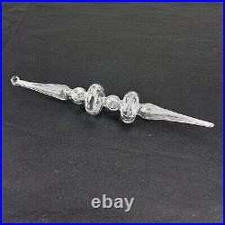 Restoration Hardware ARTISAN Handblown Glass Ornament Clear 10 FLUTED FINIAL
