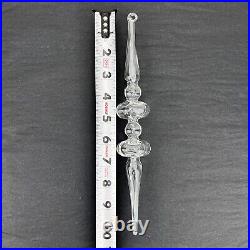 Restoration Hardware ARTISAN Handblown Glass Ornament Clear 10 FLUTED FINIAL