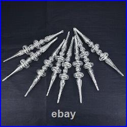 Restoration Hardware ARTISAN Handblown Glass Ornament Clear 10 FLUTED FINIAL