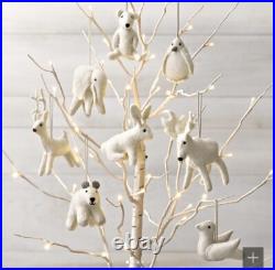Restoration Hardware Ornaments Animal Felt Set Of 8 NWT HTF Baby Child Christmas