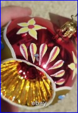 Retired Christopher Radko Sunrise Serenade Reflector Glass Christmas Ornament Retired Christopher Radko Sunrise Serenade Reflector Glass Christmas Ornament
