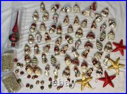 Retro Christmas Ornaments Lot of 100 with Tree Topper, Beads, & Lg Skirt FAST SHIP Retro Christmas Ornaments Lot of 100 with Tree Topper, Beads, & Lg Skirt FAST SHIP