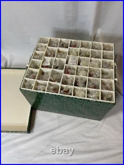 Retro Christmas Ornaments Lot of 100 with Tree Topper, Beads, & Lg Skirt FAST SHIP