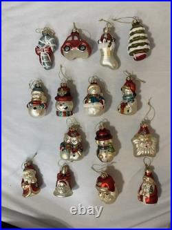 Retro Christmas Ornaments Lot of 100 with Tree Topper, Beads, & Lg Skirt FAST SHIP