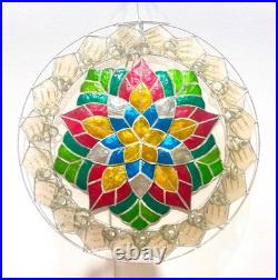Ring Colored Rose 20 Parol Filipino LED Christmas Lantern 8 Modes New 2025