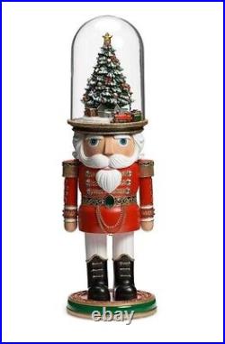 Roman 25 Lighted Musical Nutcracker with Rotating Train Around Tree