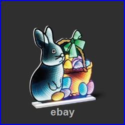 Roman Lights Eternity Easter Bunny with Basket 18in LED Table Decoration