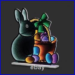 Roman Lights Eternity Easter Bunny with Basket 18in LED Table Decoration