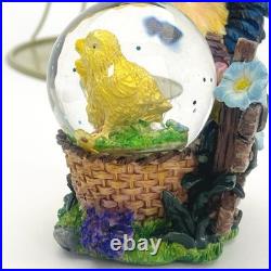 Rooster and Chicks Snow Globe with Protective Display Cage