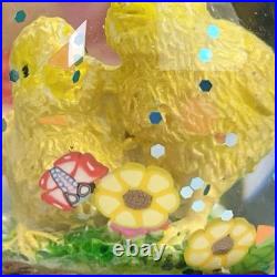 Rooster and Chicks Snow Globe with Protective Display Cage