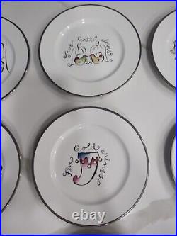 Rosanna 12 Twelve Days Of Christmas Plates Italy Nice! Ships Free