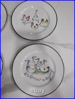 Rosanna 12 Twelve Days Of Christmas Plates Italy Nice! Ships Free