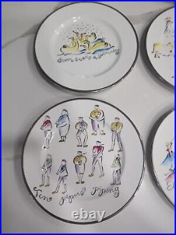 Rosanna 12 Twelve Days Of Christmas Plates Italy Nice! Ships Free