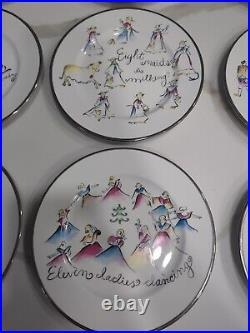 Rosanna 12 Twelve Days Of Christmas Plates Italy Nice! Ships Free