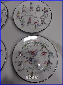 Rosanna 12 Twelve Days Of Christmas Plates Italy Nice! Ships Free