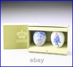 Royal Copenhagen Easter Egg Ornament Set of 2pcs Hyacinth Porcelain Petal Japan