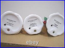 Royal Doulton Songs of Christmas Tree ornaments figurine set of 3 #1052442 Boxed
