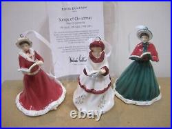 Royal Doulton Songs of Christmas Tree ornaments figurine set of 3 #1052442 Boxed