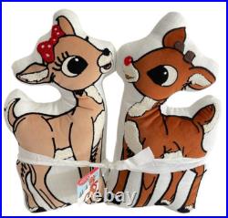 Rudolph Red Nosed Reindeer Clarice Santa Claus Bumble Set of 4 Christmas Pillows
