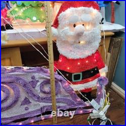 Rudolph the Red Nosed Reindeer Christmas 3D Tinsel Lighted Yard Decor 7pc Set