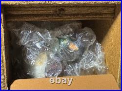 Rustic Wood Log Cabin Advent Calendar on Turntable 24 Doors 13 Figures Christmas