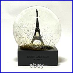 SAINT LAURENT PARIS RIVE DROITE Snow Globe Eiffel Tower Christmas Ornament