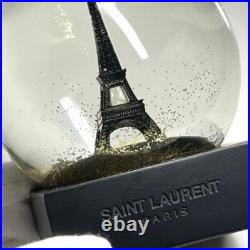 SAINT LAURENT PARIS RIVE DROITE Snow Globe Eiffel Tower Christmas Ornament