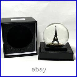 SAINT LAURENT PARIS RIVE DROITE Snow Globe Eiffel Tower Christmas Ornament