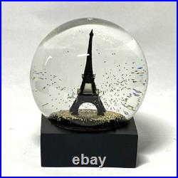 SAINT LAURENT PARIS RIVE DROITE Snow Globe Eiffel Tower Christmas Ornament