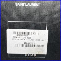 SAINT LAURENT PARIS RIVE DROITE Snow Globe Eiffel Tower Christmas Ornament