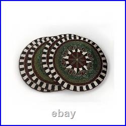 SET of 4 Mackenzie CHILDS FARMHOUSE HOLIDAY BEADED PLACEMATS Courtly Check