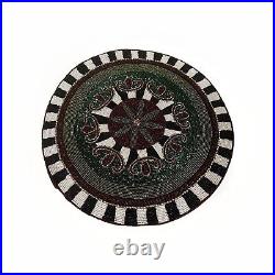 SET of 4 Mackenzie CHILDS FARMHOUSE HOLIDAY BEADED PLACEMATS Courtly Check