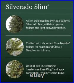 SILVERADO SLIM reNEW 9' TREE with CANDLELIGHT LED LIGHTS
