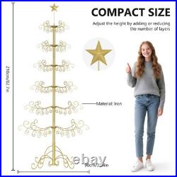SLSY Metal Ornament Display Tree Stand 6ft 7ft Wrought Iron Christmas Tree Decor