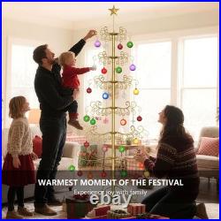 SLSY Metal Ornament Display Tree Stand 6ft 7ft Wrought Iron Christmas Tree Decor