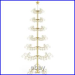 SLSY Metal Ornament Display Tree Stand 6ft 7ft Wrought Iron Christmas Tree Decor