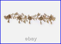 SOLD OUT BNIB MacKENZIE CHILDS PETAL LARGE GOLD WALL HOOK RACK
