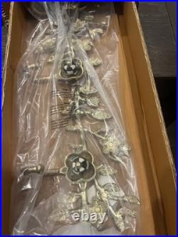 SOLD OUT BNIB MacKENZIE CHILDS PETAL LARGE GOLD WALL HOOK RACK